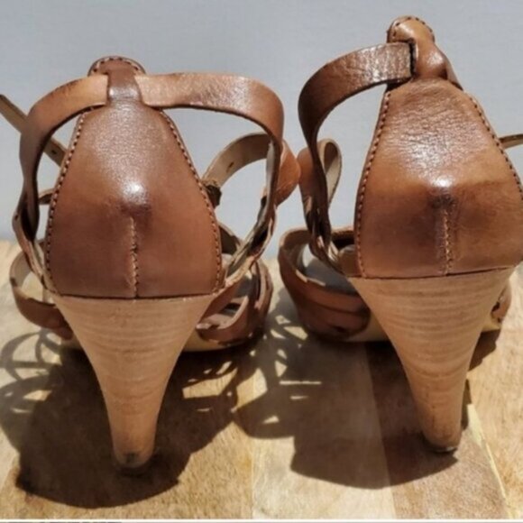 Aldo Fine leather Strappy Sandals with triangle heel- 38EURO (8.5US) - Picture 16 of 16